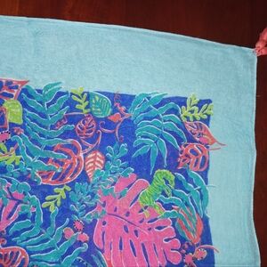 Lilly Pulitzer Sailaway Square Scarf Shorely Blue "Islamorada" w/tassels - HTF!
